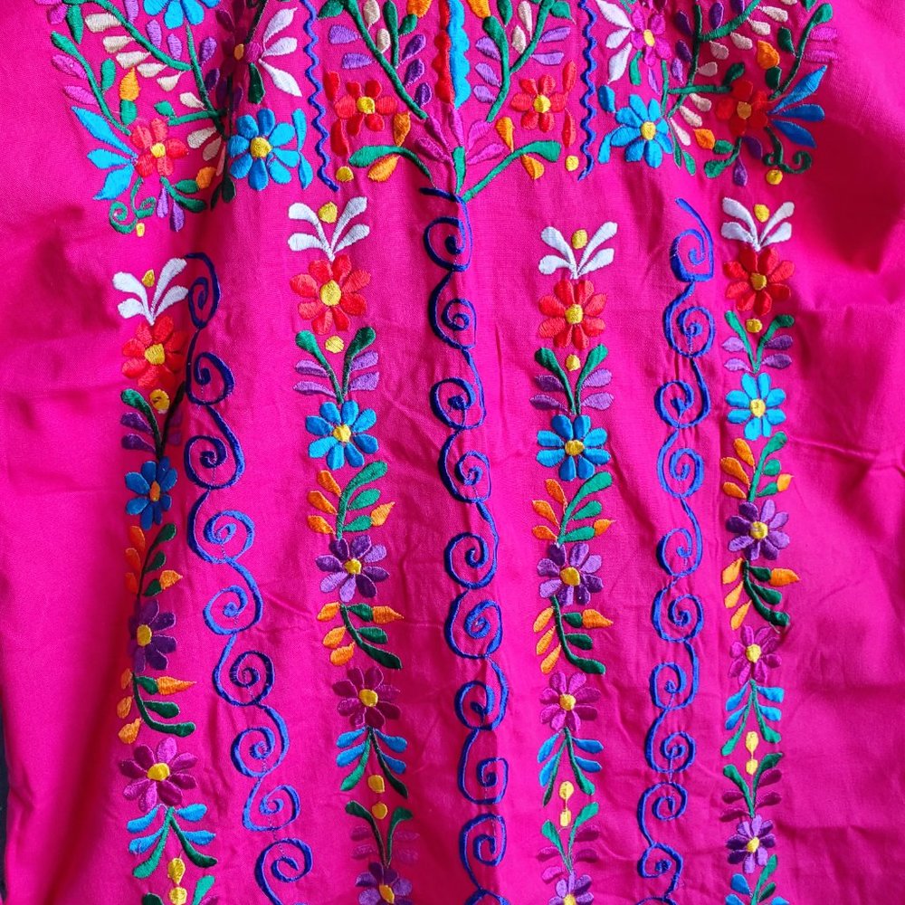 Pink Mexican Artisanal Dress - Picture 2 of 5